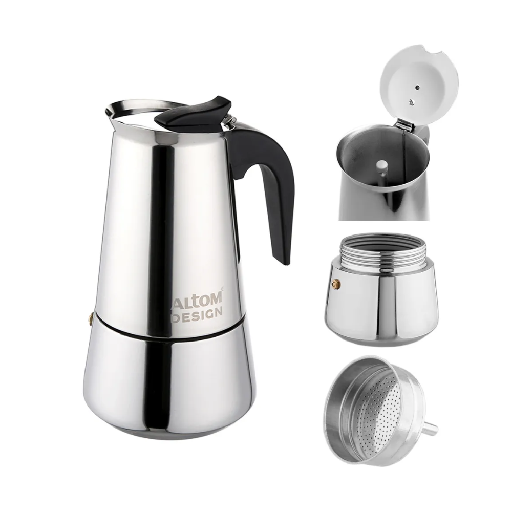 Espressor aragaz Arlo, inox, 6 portii, 300 ml