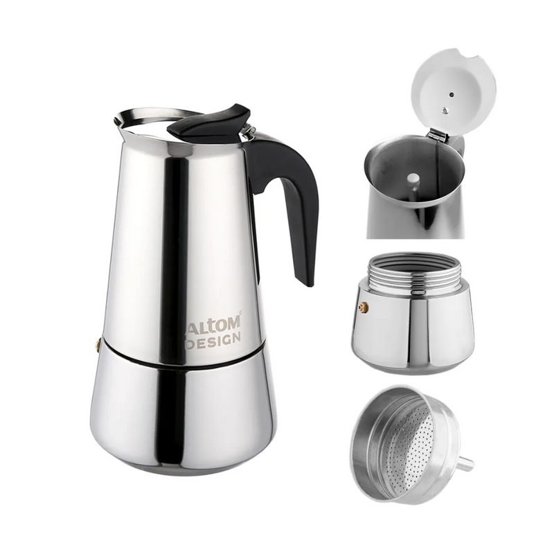 Espressor aragaz Arlo, inox, 6 portii, 300 ml