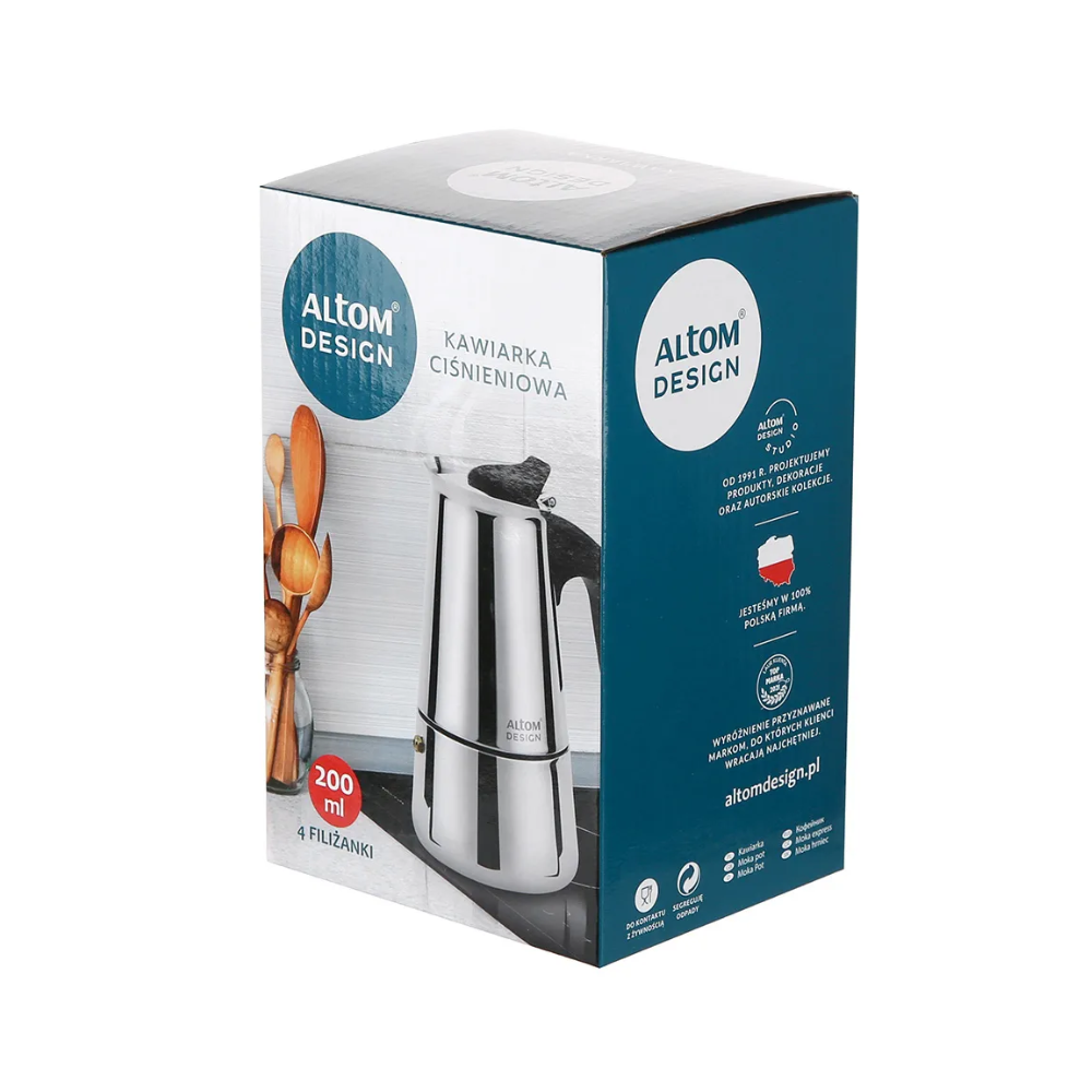 Espressor aragaz Arlo, inox, 6 portii, 300 ml