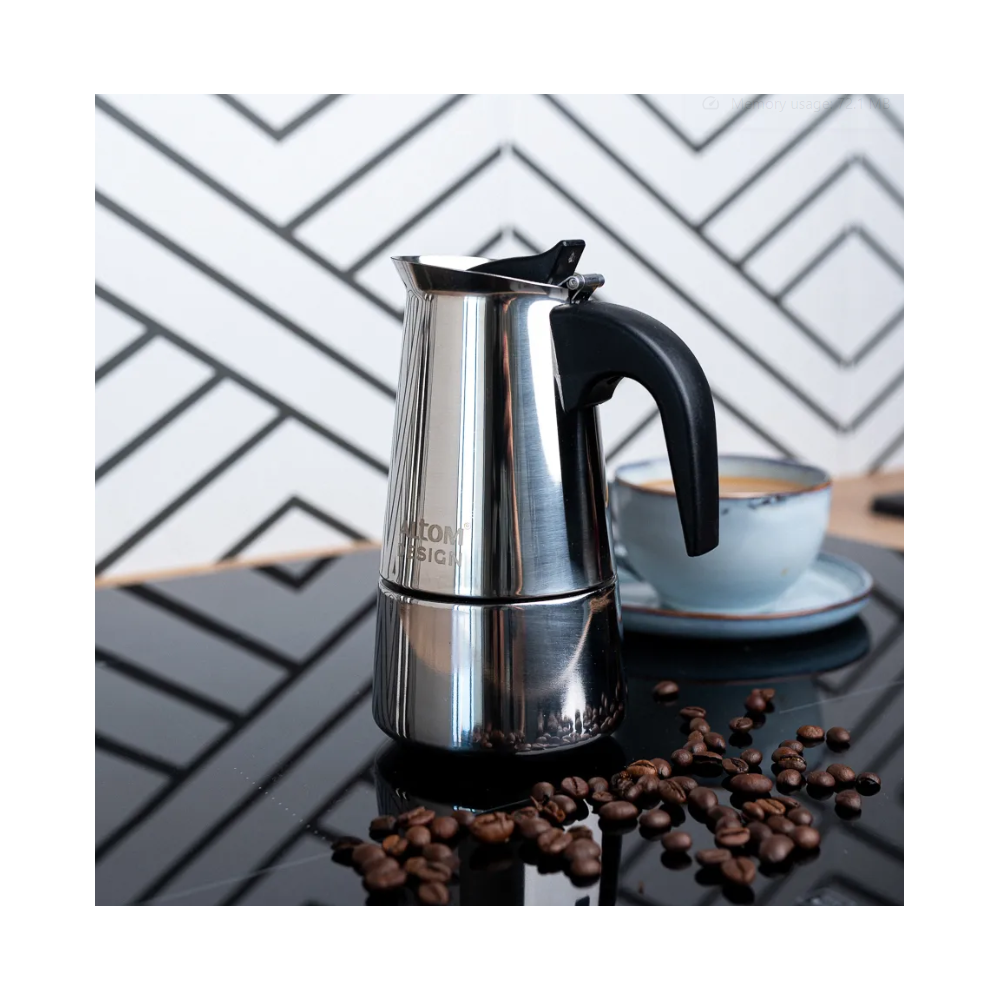 Espressor aragaz Arlo, inox, 6 portii, 300 ml