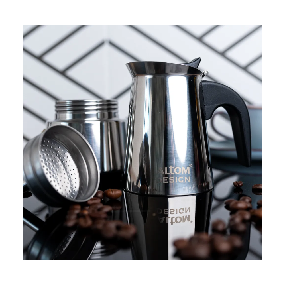 Espressor aragaz Arlo, inox, 4 portii, 200 ml