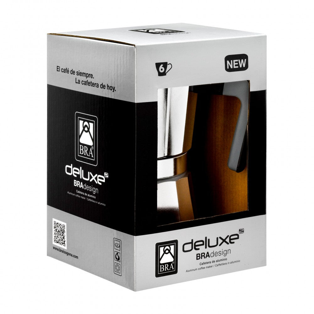 Espressor BRA Deluxe, aluminiu, 9 portii