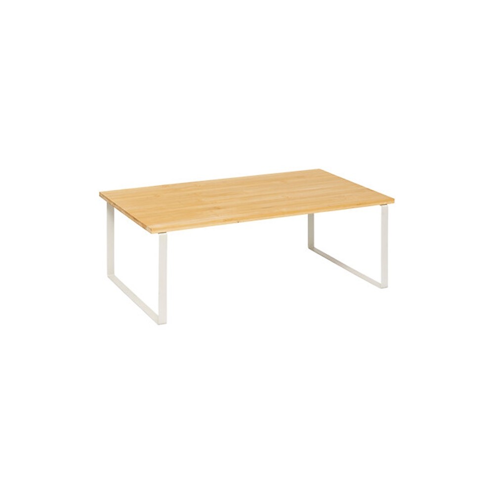 Etajera Shelfy White, metal, bambus, 50 x 30 x H.17.5 cm