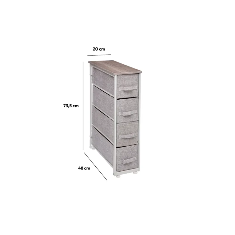 Etajera Drawer, 4 sertare, 20 x 48 x H 75 cm