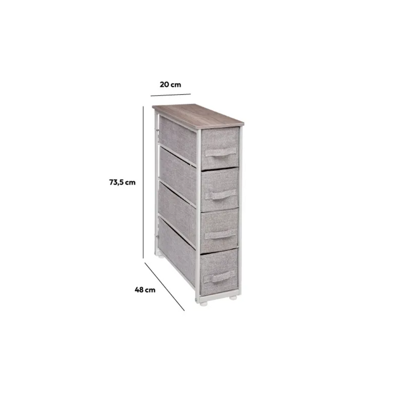 Etajera Drawer, 4 sertare, 20 x 48 x H 75 cm