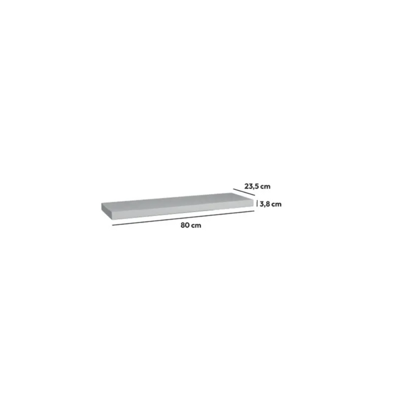 Etajera fixa perete, furnir, White, 80 x 23 x 3.8 cm