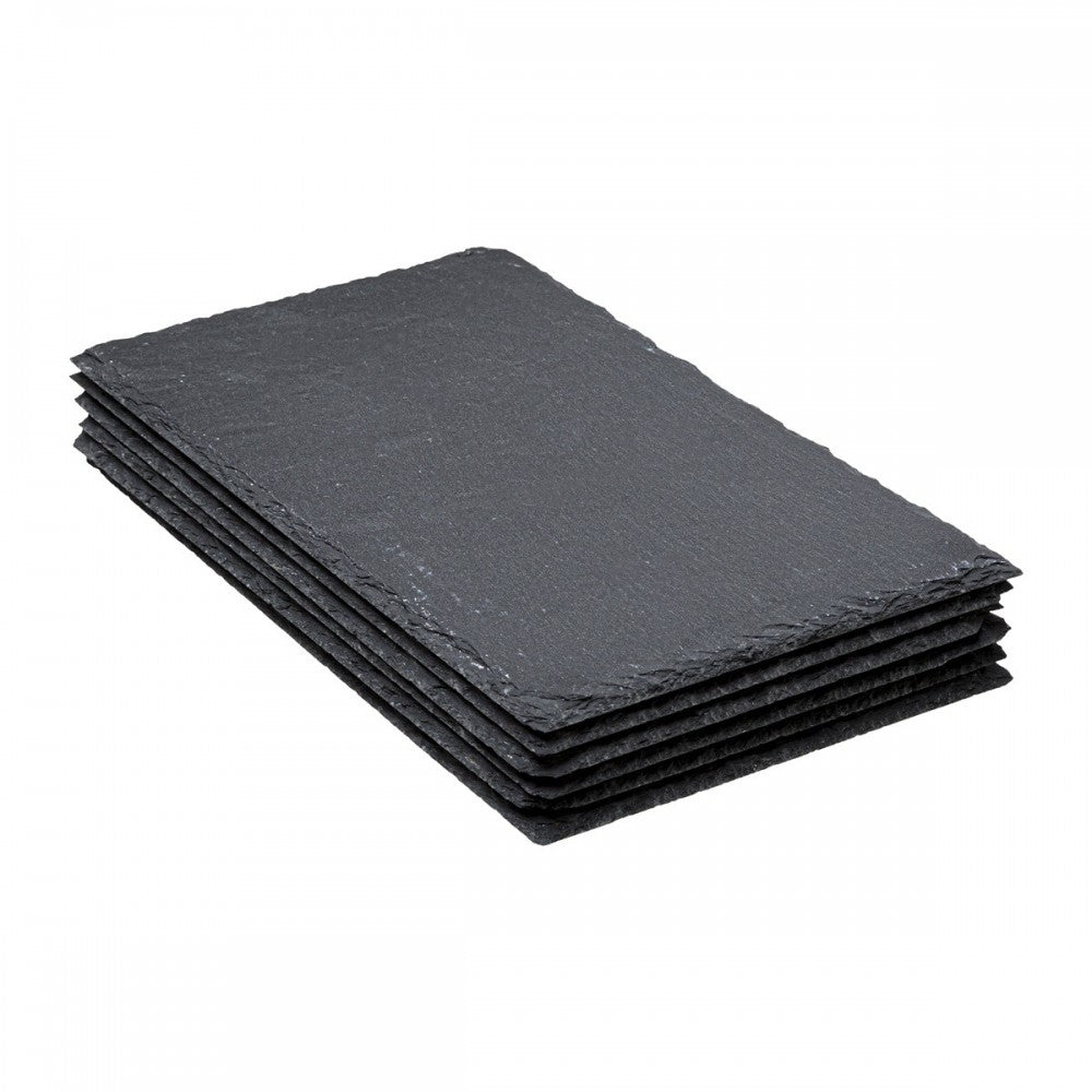 Set 6 platouri servire Kai, ardezie, 18 x 30 cm