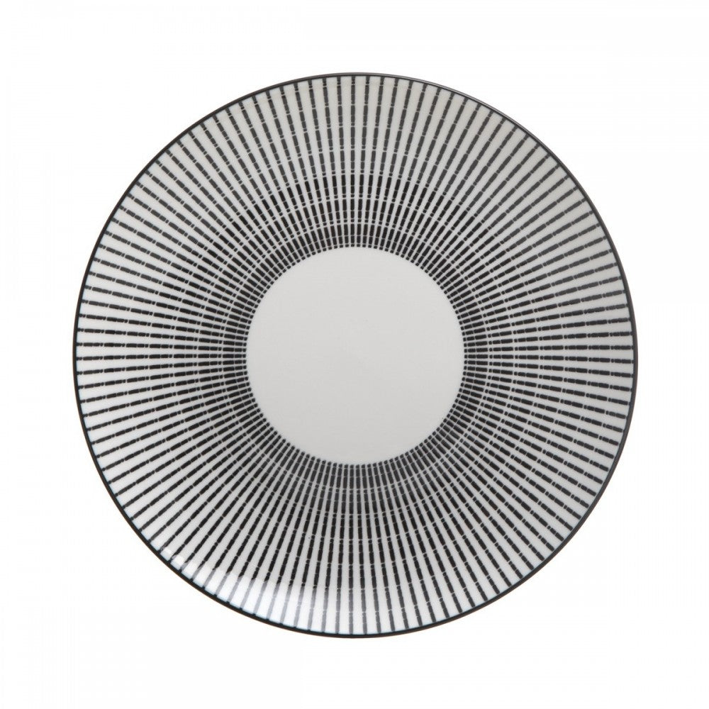 Farfurie Lunis Noir, portelan, 19 cm