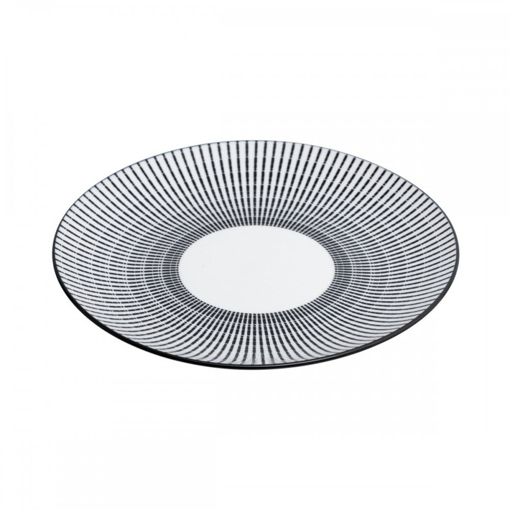 Farfurie Lunis Noir, portelan, 19 cm