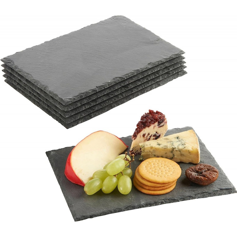 Set 6 platouri servire Kai, ardezie, 18 x 30 cm