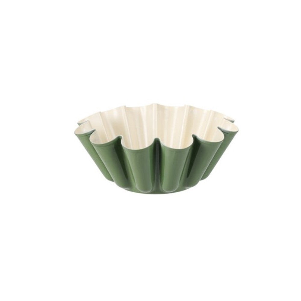 Forma prajitura Evron, verde, otel carbon, interor ceramica, 22 x 9 cm, 1200 ml