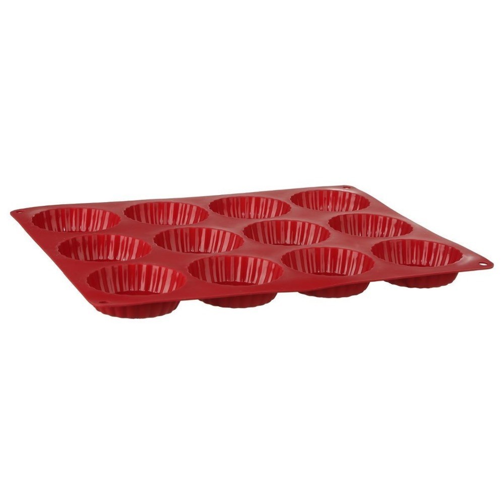 Forma din silicon Segret de Gourmet pentru prajituri, 12 prajituri, 36.9 x 26 x H 2.6 cm