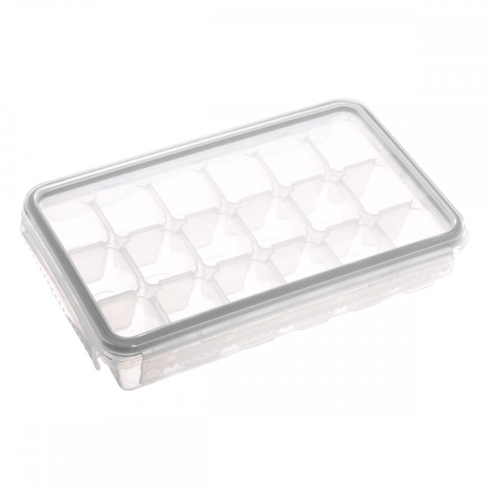 Forma 18 cuburi gheata 5Five, plastic, cu capac, 20.5 x 13 x H 4.5 cm