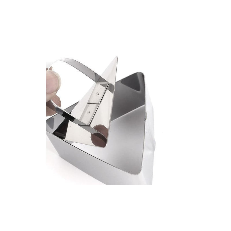 Forma ornare Ghidini Daily, inox, triunghi, cu pasator, 7,5x5,5 cm