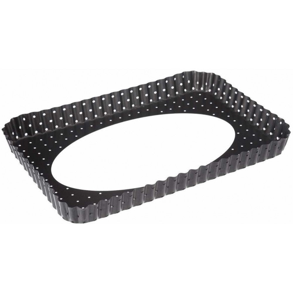 Forma patiserie, otel carbon, perforata, 31 x 21 x 3 cm