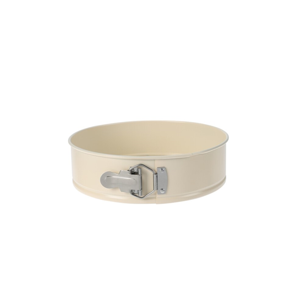 Forma patiserie Springfield, detasabila, crem, otel carbon, interior ceramica, 24 x H7 cm