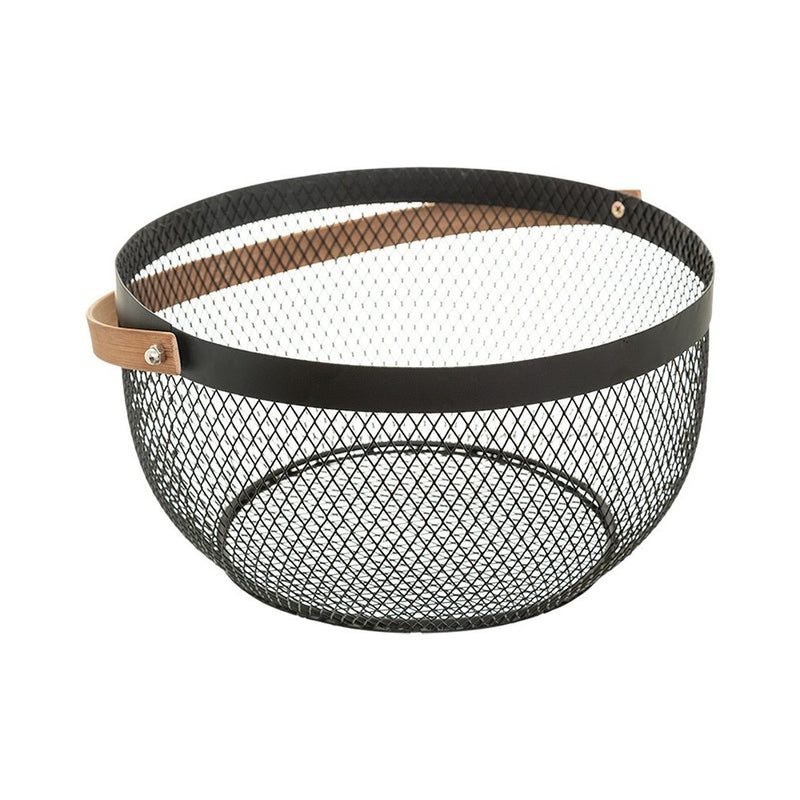 Fructiera Steel Mesh, otel, negru, 27x15 cm