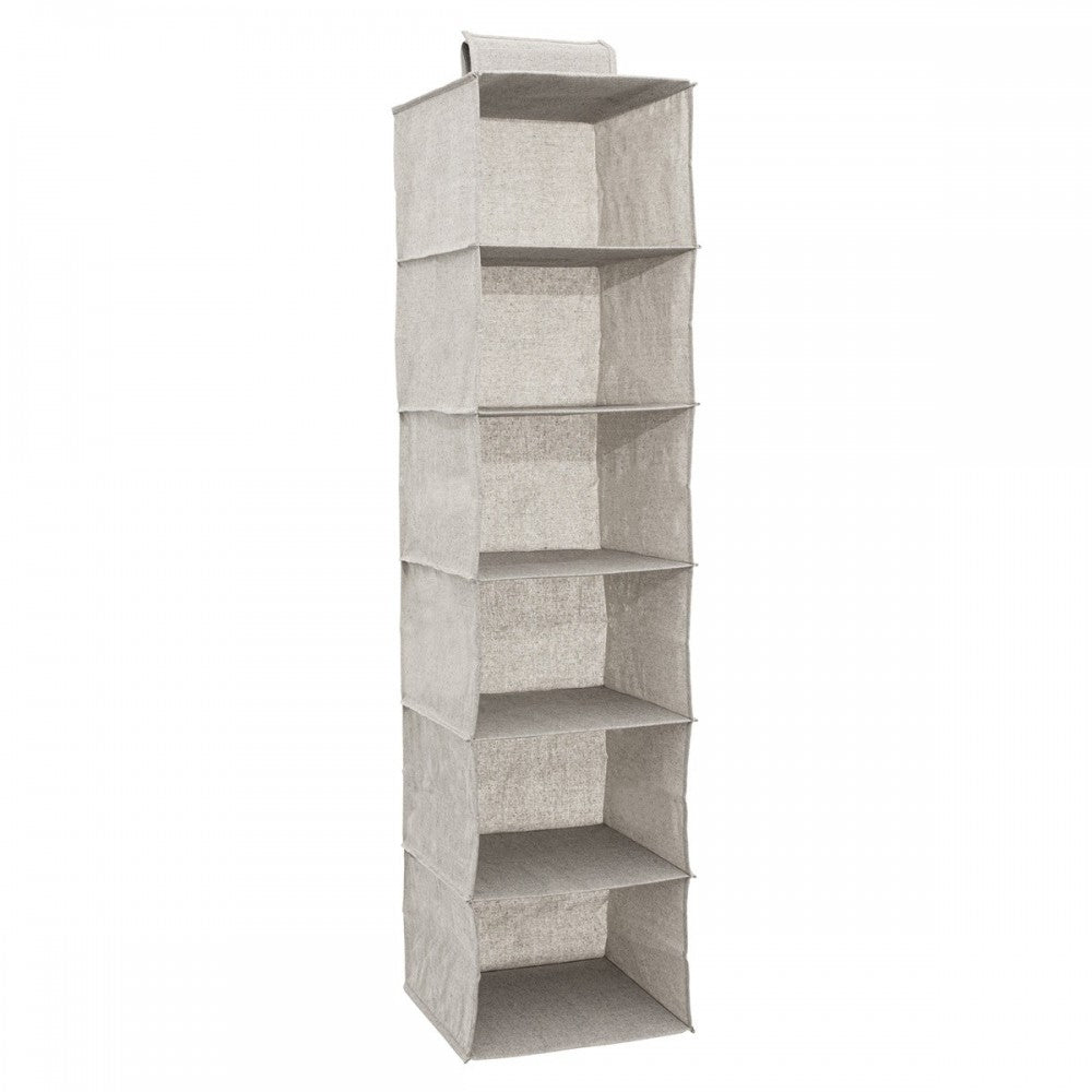 Organizator haine 5five, poliester, bej, 30x30xH120 cm