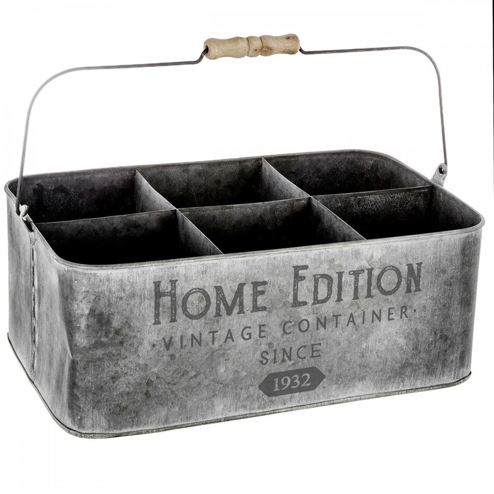 Ghiveci plante, Home Edition, metal, dreptunghiular, 36.5 x 23.3 x H 13.9 cm