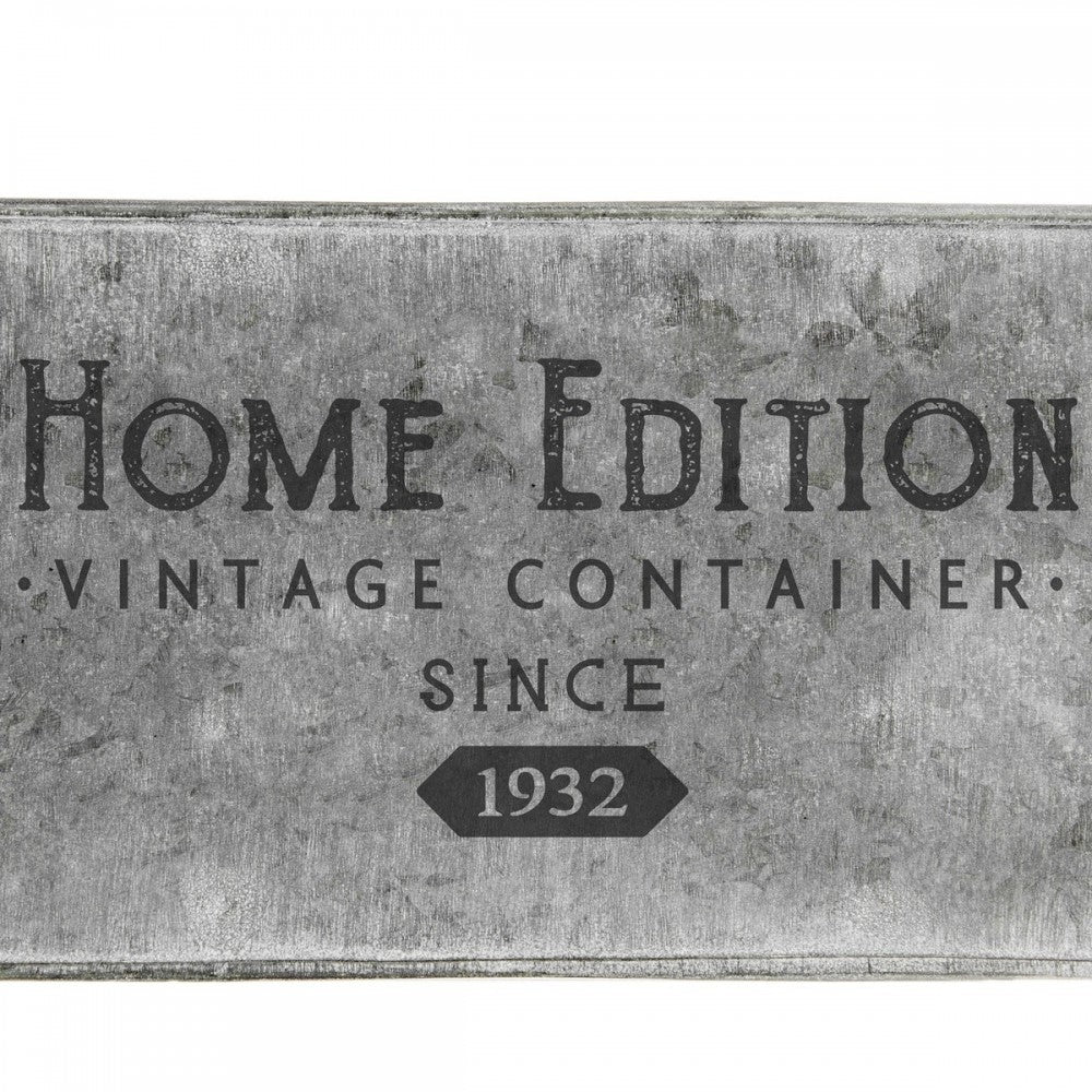 Ghiveci plante, Home Edition, metal, dreptunghiular, 36.5 x 23.3 x H 13.9 cm