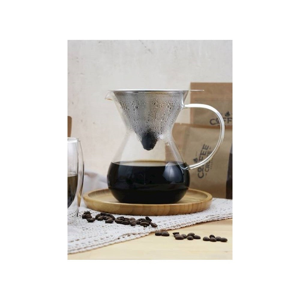 Infusor MPL cafea/ceai, sticla, infusor inox, 11x17 cm, 0.8 litri