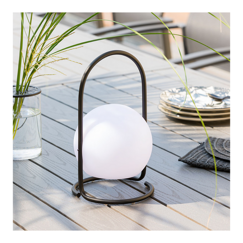 Lampa veioza outdoor Pia, multicolora, suport metalic, 18xH29.5 cm