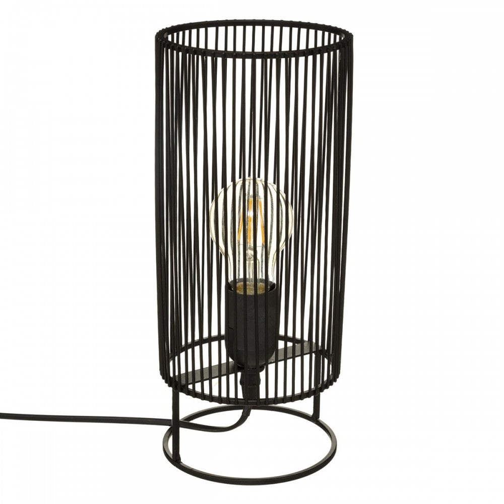 Veioza Nora, metal, negru, 13 x H 30 cm, E27, Max 40 W