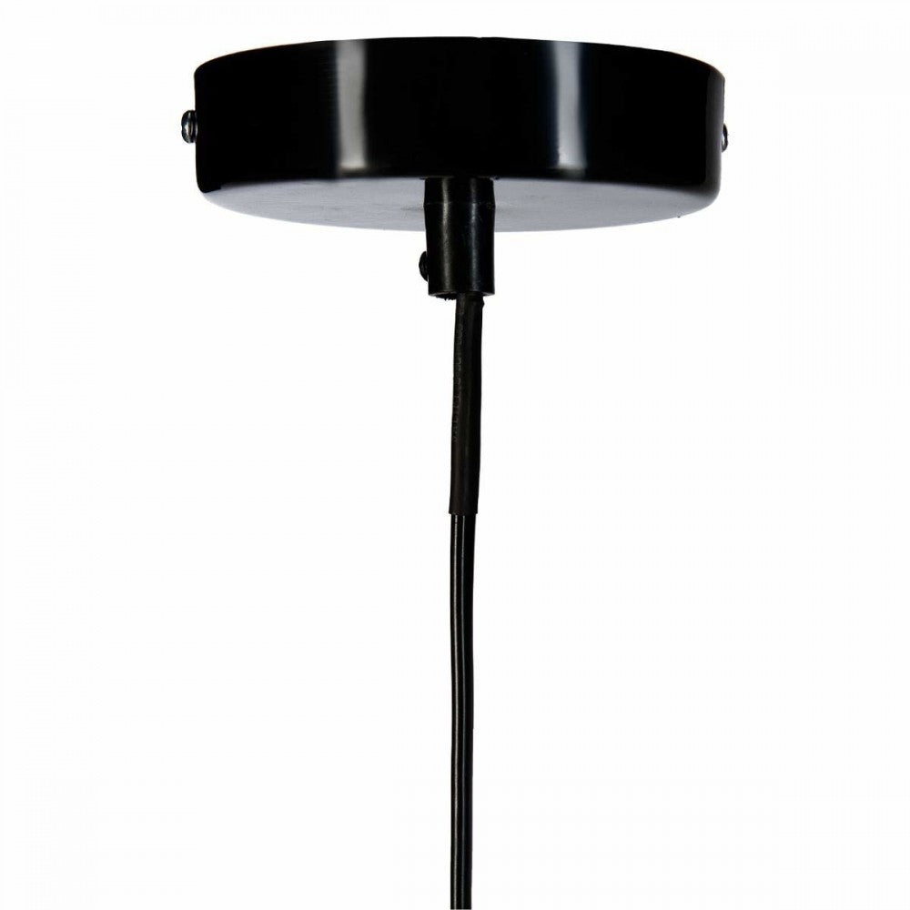 Lustra industrial, otel, negru, 25x28 cm, cablu 80 cm