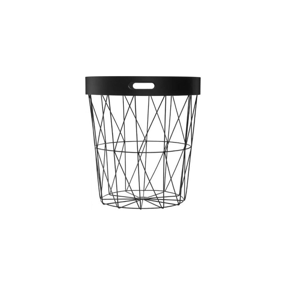 Masa cafea Moutr Black, cadru otel, 35 x 38 cm