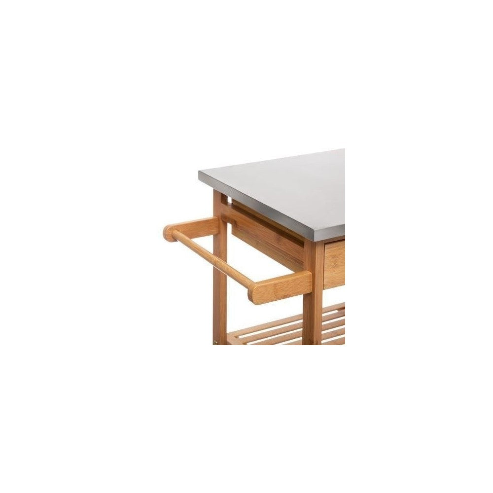 Masa multifunctionala bucatarie, bambus, 73 x 37 x 86 cm, 10 kg