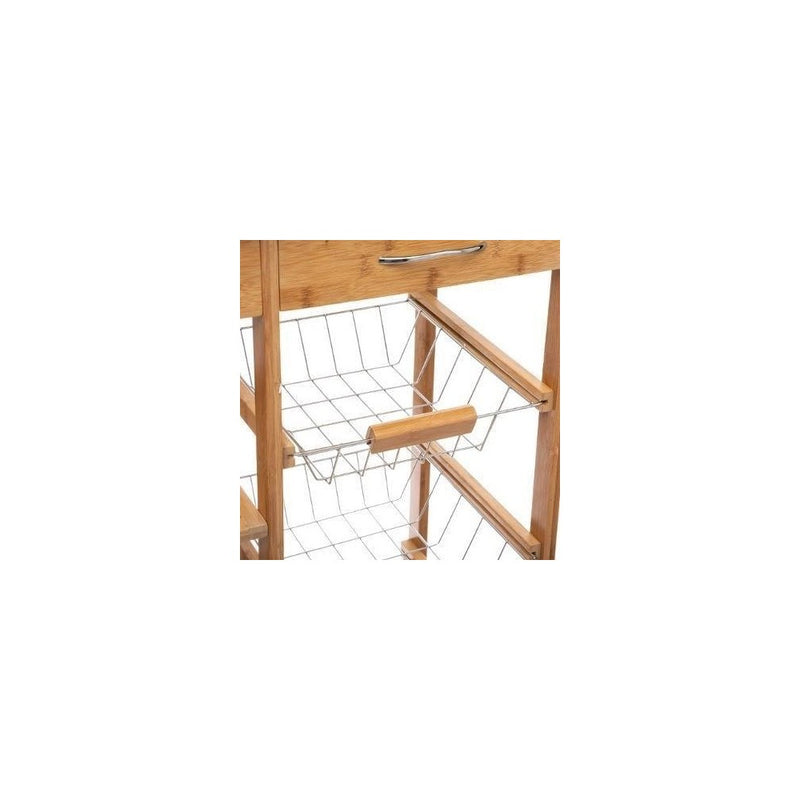 Masa multifunctionala bucatarie, bambus, 73 x 37 x 86 cm, 10 kg