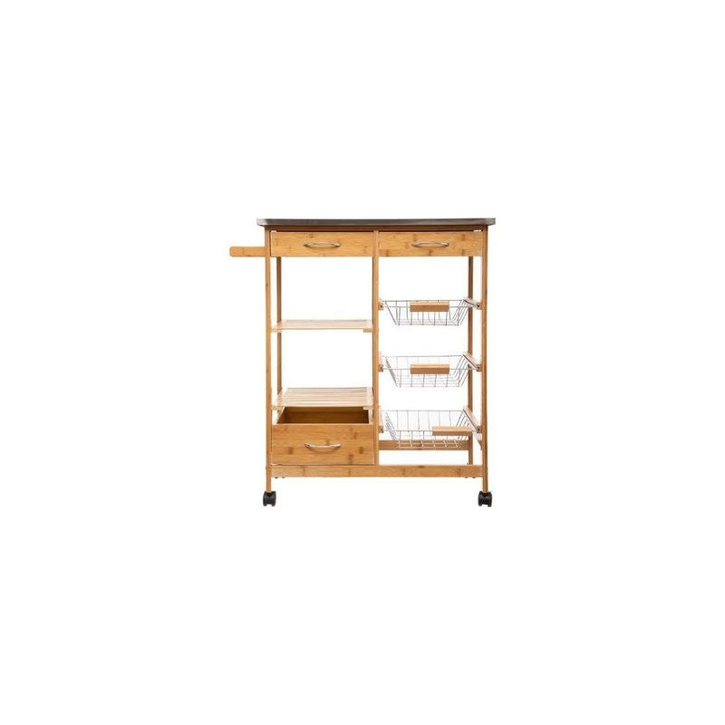Masa multifunctionala bucatarie, bambus, 73 x 37 x 86 cm, 10 kg