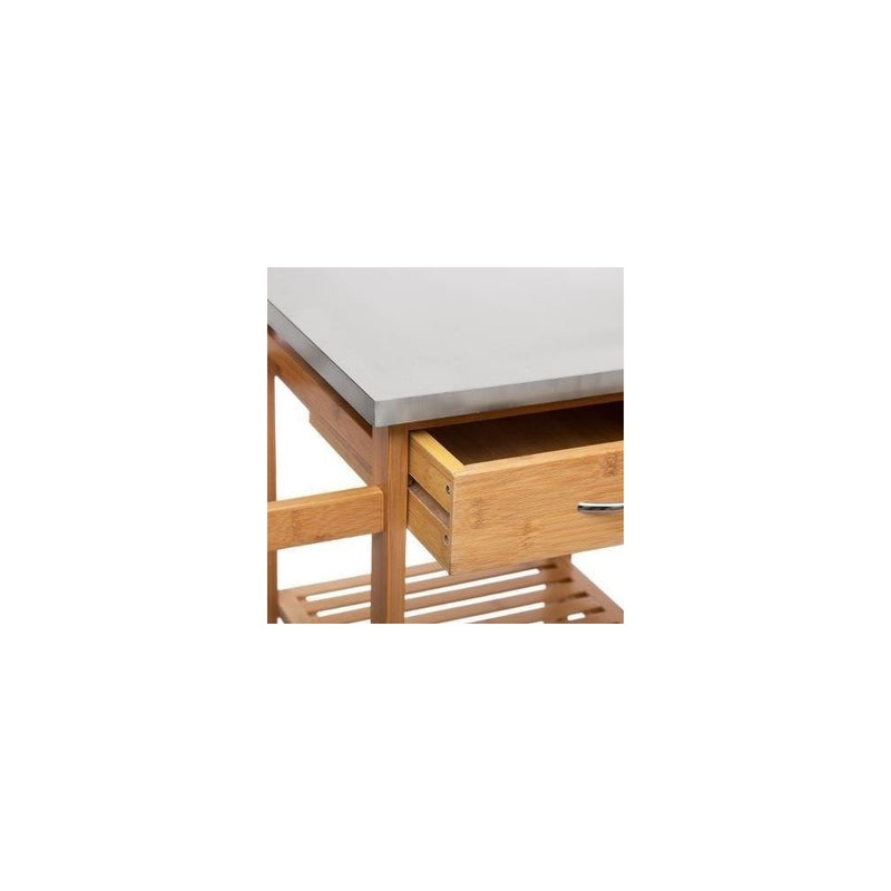 Masa multifunctionala bucatarie, bambus, 73 x 37 x 86 cm, 10 kg