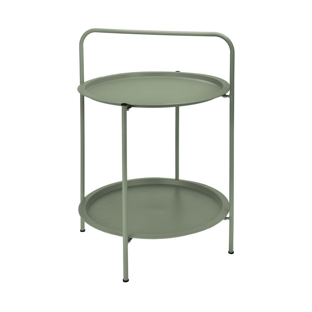 Masa Pro Garden, verde mat, metal, 50x66 cm, rotunda
