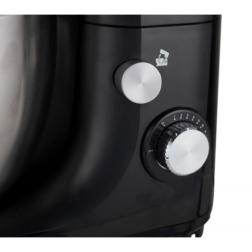 Mixer multifuctional Alpina, bol inox 5 litri, negru, 33.7 x 22.6 x 34.5 cm, 800 w