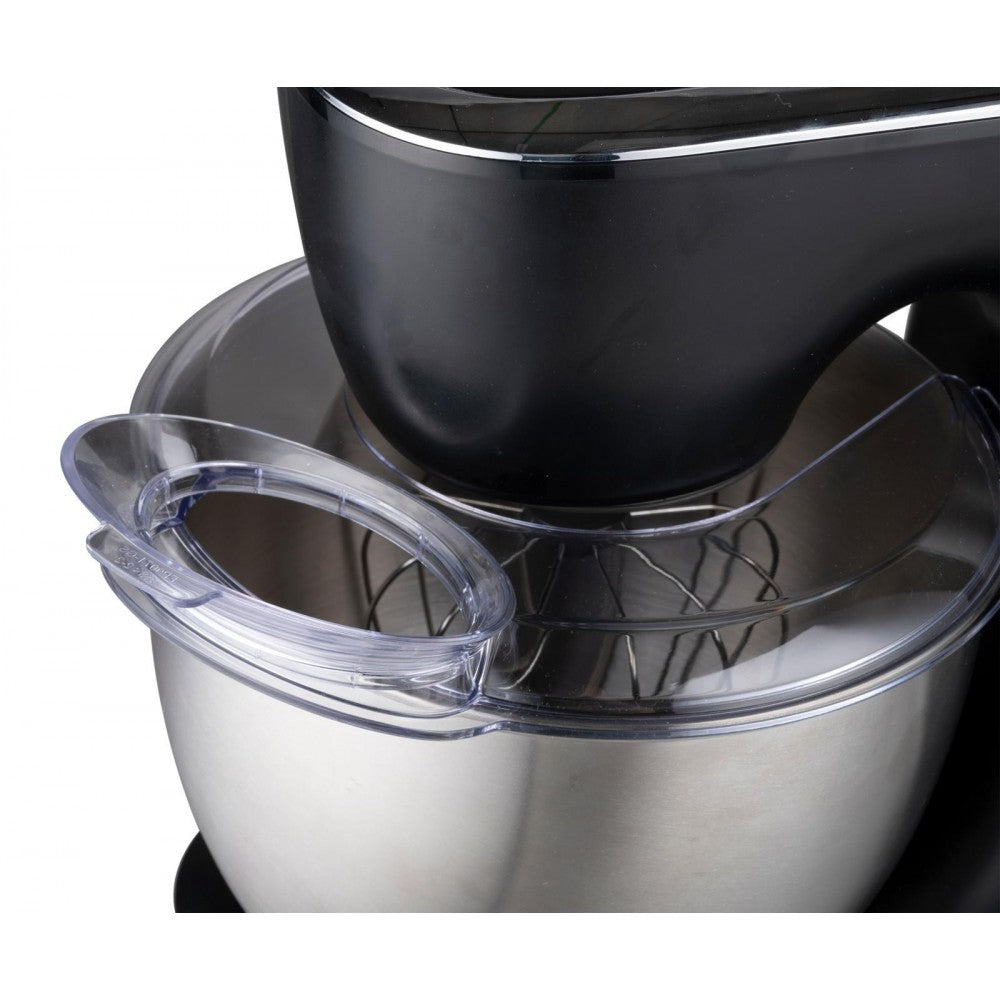 Mixer multifuctional Alpina, bol inox 5 litri, negru, 33.7 x 22.6 x 34.5 cm, 800 w