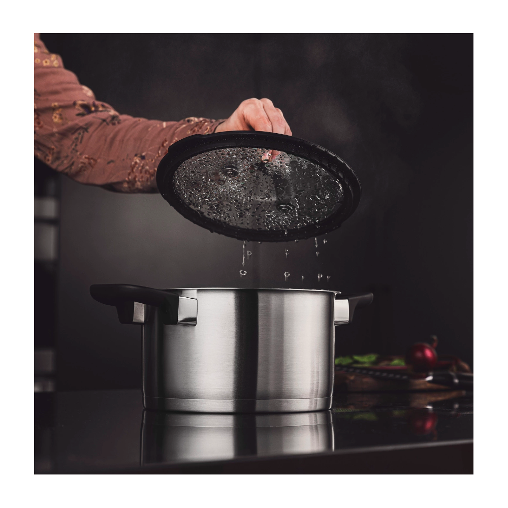 Set oale inox Florina Chef, inox, baza dubla, 16, 18, 20 si 24 cm, 1.8l, 2.5 l, 3.5l, 6 l