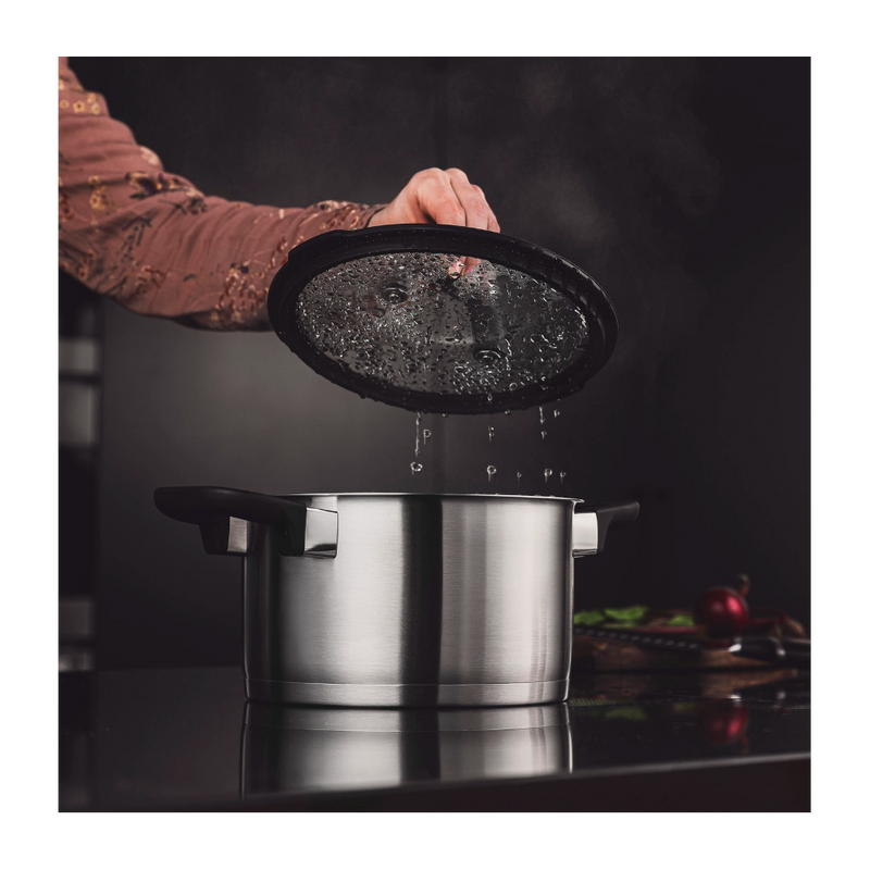 Set oale inox Florina Chef, inox, baza dubla, 16, 18, 20 si 24 cm, 1.8l, 2.5 l, 3.5l, 6 l