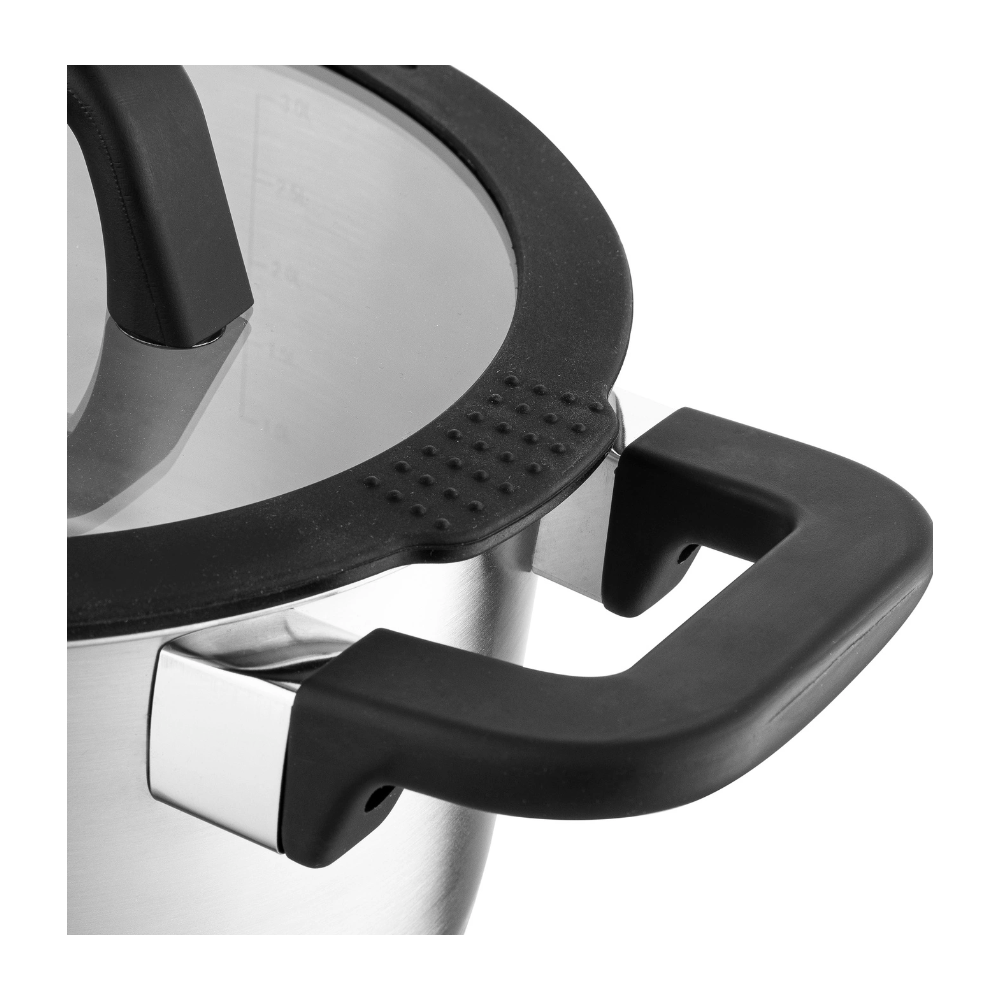 Set oale inox Florina Chef, inox, baza dubla, 16, 18, 20 si 24 cm, 1.8l, 2.5 l, 3.5l, 6 l