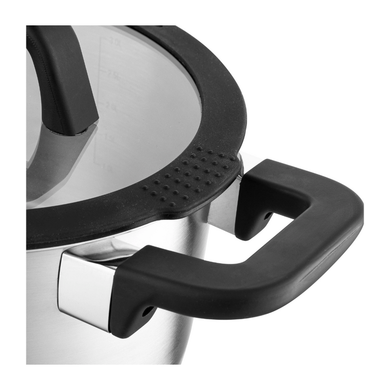 Set oale inox Florina Chef, inox, baza dubla, 16, 18, 20 si 24 cm, 1.8l, 2.5 l, 3.5l, 6 l