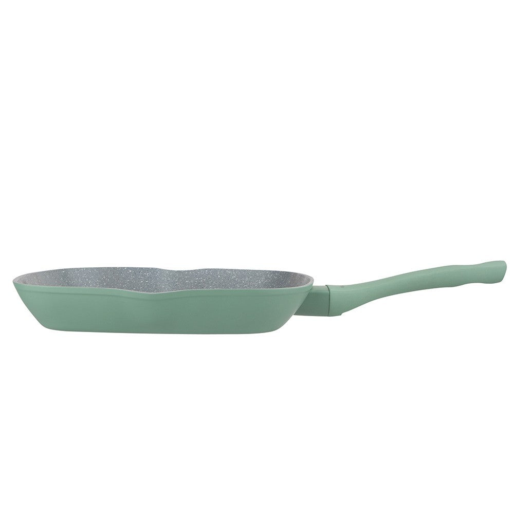 Tigaie grill Valdinox Sabio, aliminiu forjat, interior antiaderent granit, 28 cm