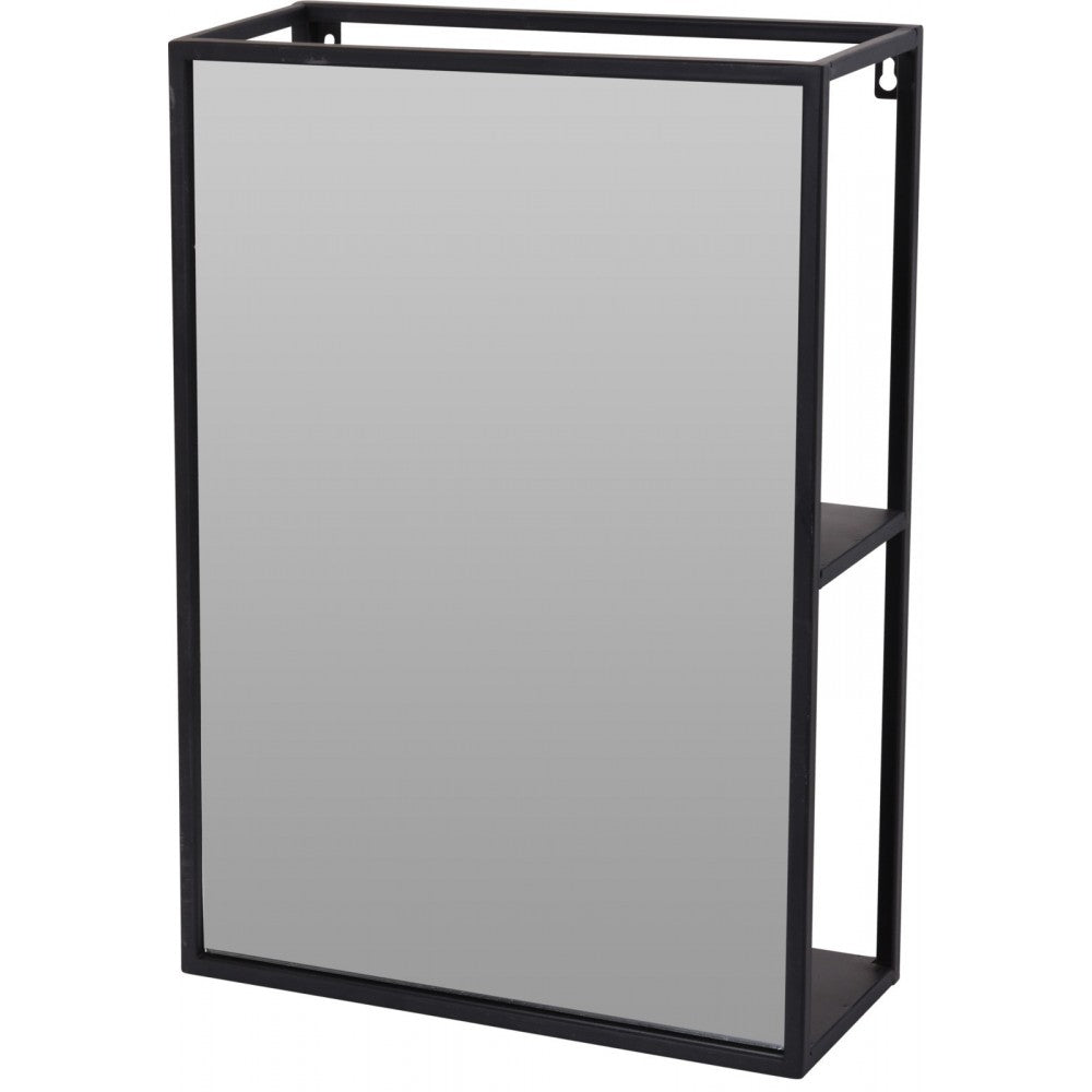 Oglinda Black Secret, otel, sticla, 35x12x50 cm