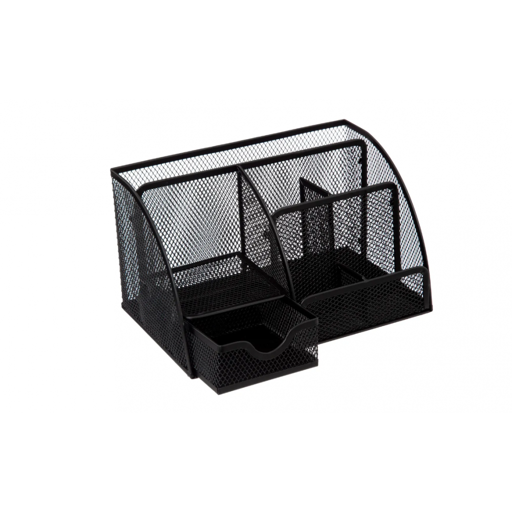 Organizator birou Havi, metal, negru, 22 x 14 x H 13 cm