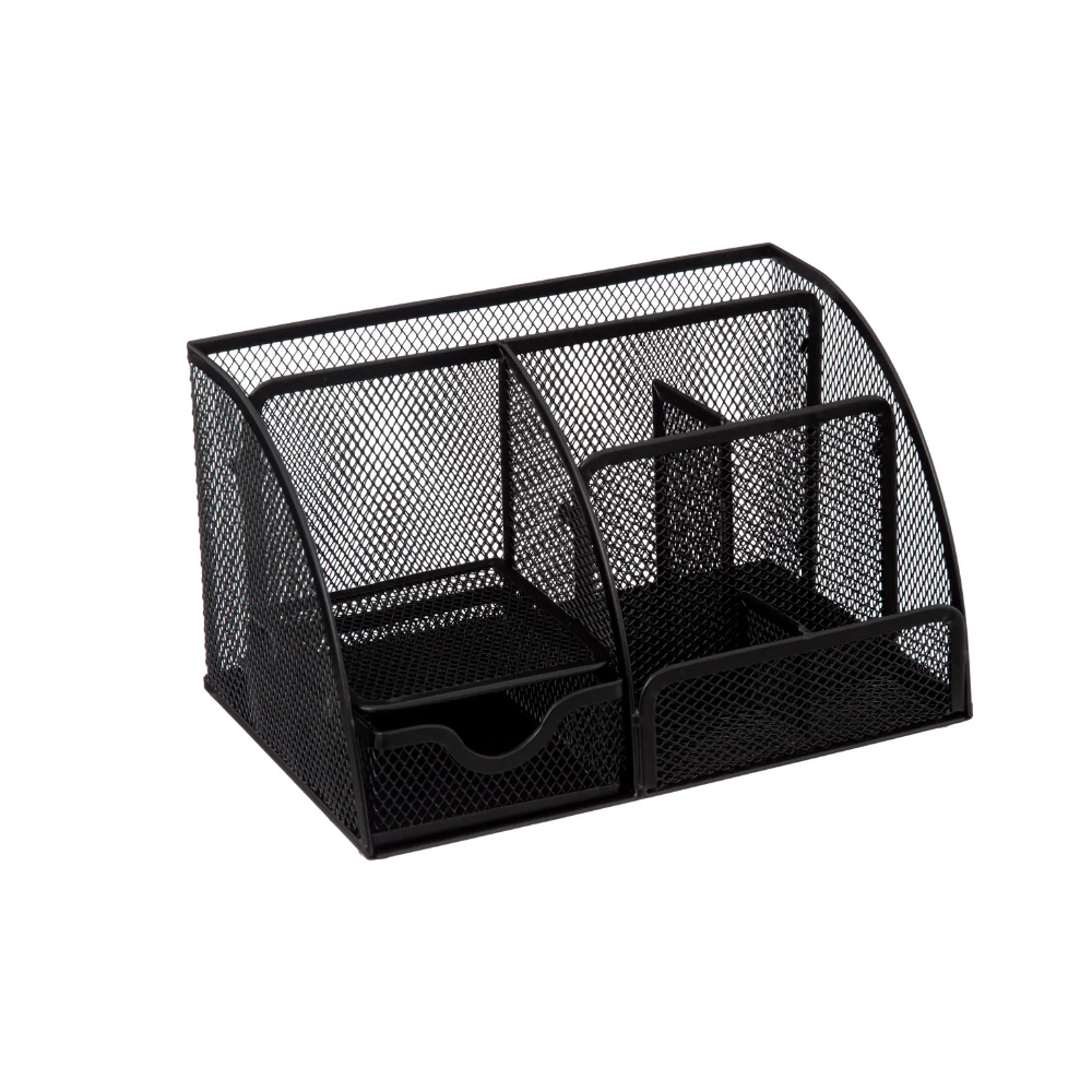 Organizator birou Havi, metal, negru, 22 x 14 x H 13 cm