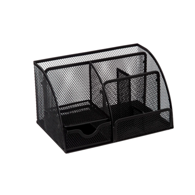 Organizator birou Havi, metal, negru, 22 x 14 x H 13 cm