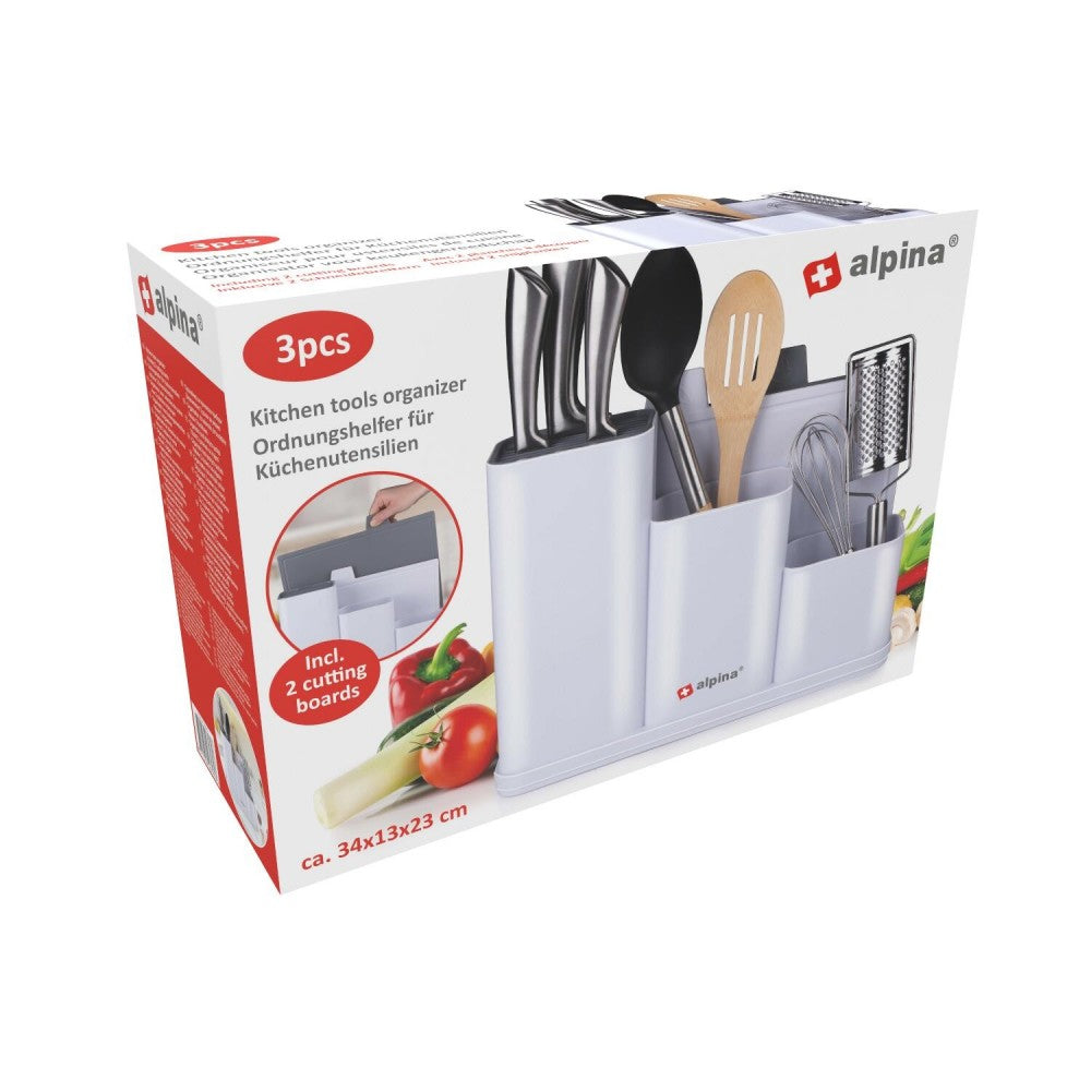 Organizator bucatarie Alpina, plastic, 3 piese