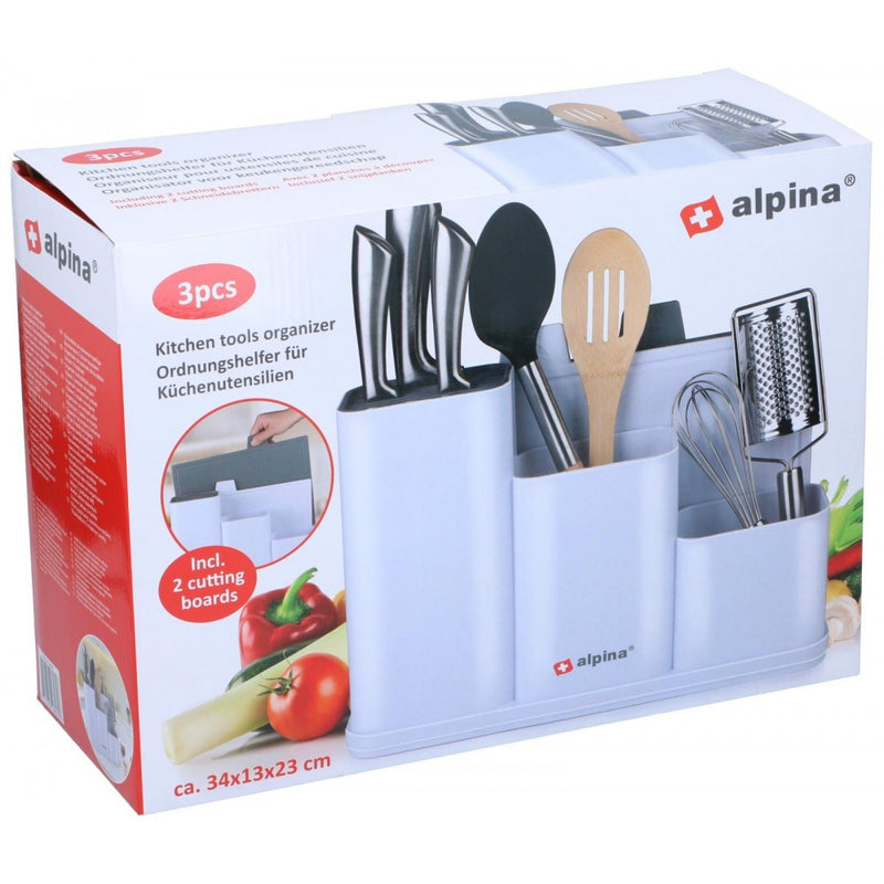 Organizator bucatarie Alpina, plastic, 3 piese