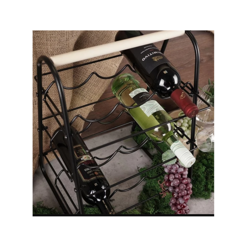 Suport pentru 9 sticle vin Torres, metal, 33x29x46 cm