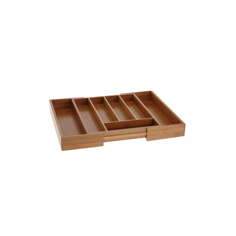 Organizator de tacamuri Stern, extensibil din bambus, 28,5-45x34x5 cm