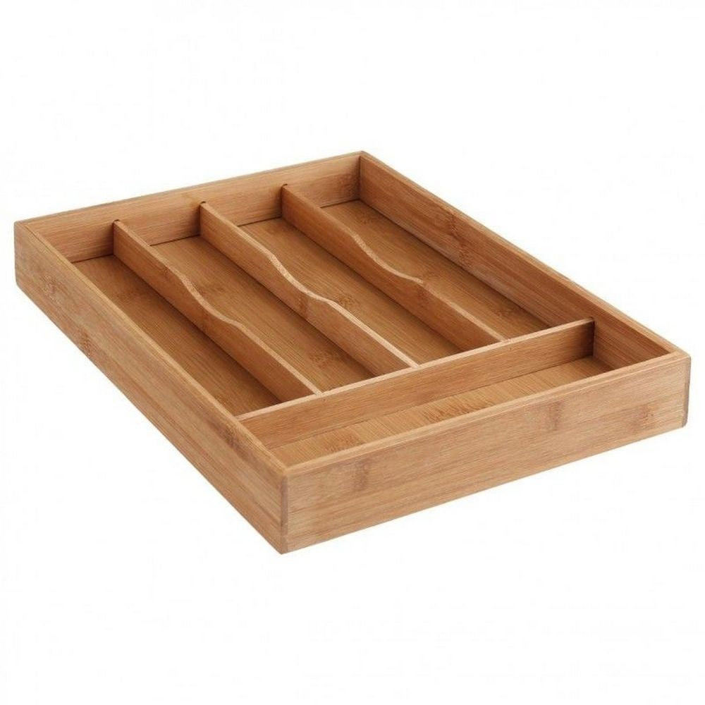 Organizator sertar pentru tacamuri, bambus, 34 x 25 x 4.2 cm